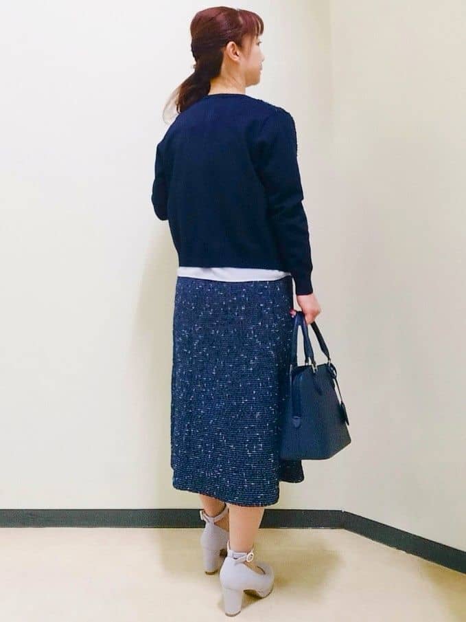 花さんの「Reflect｜【着映え◎】ツイード風ニットカーディガン」を使ったコーディネート