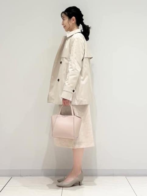 kayoさんの「INDIVI｜【花粉付着防止／撥水／UVケア】名品トレンチコート」を使ったコーディネート