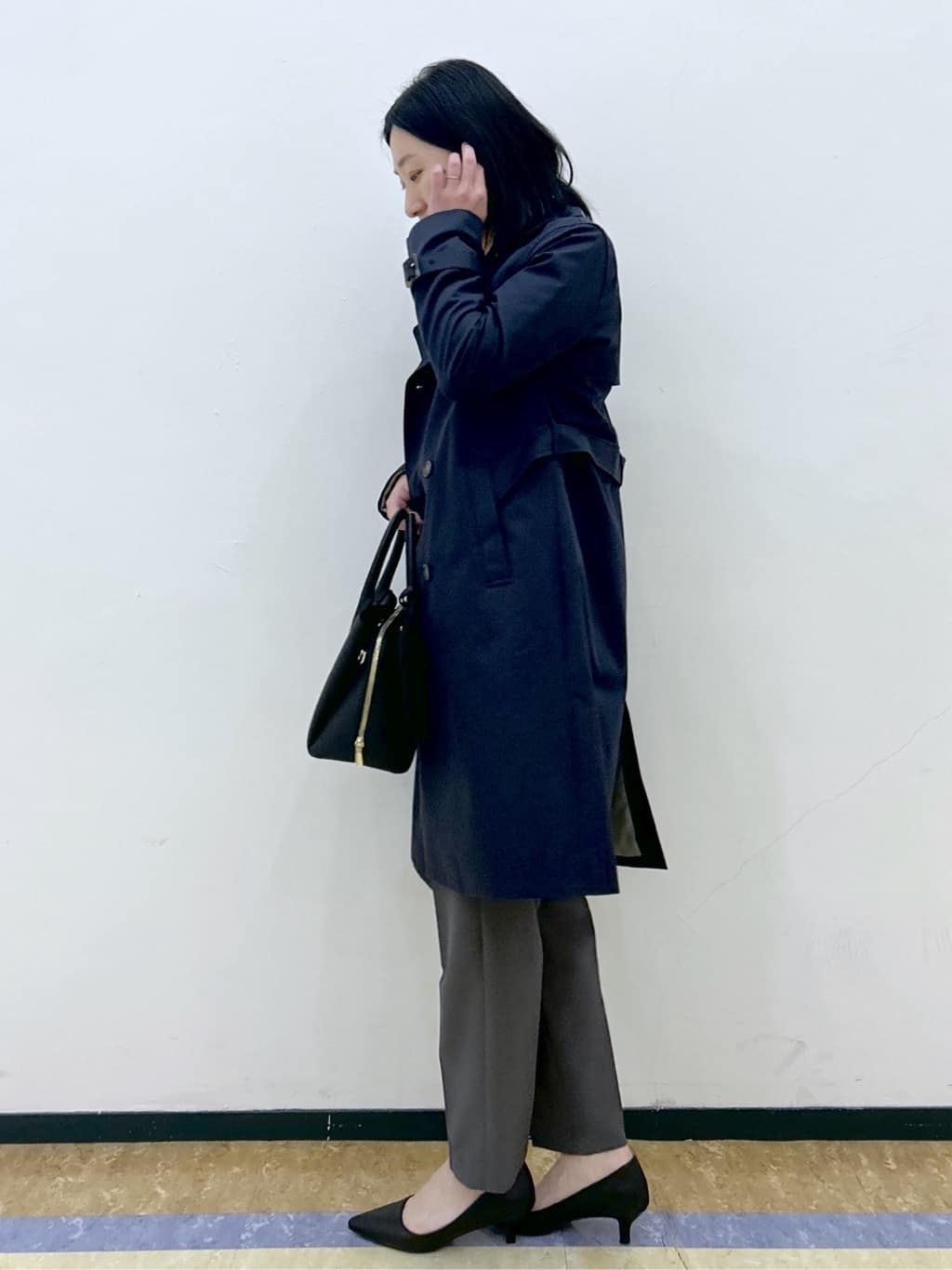 su.さんの「index｜撥水トレンチコート【洗濯機OK／花粉対応】《XS～3L》」を使ったコーディネート