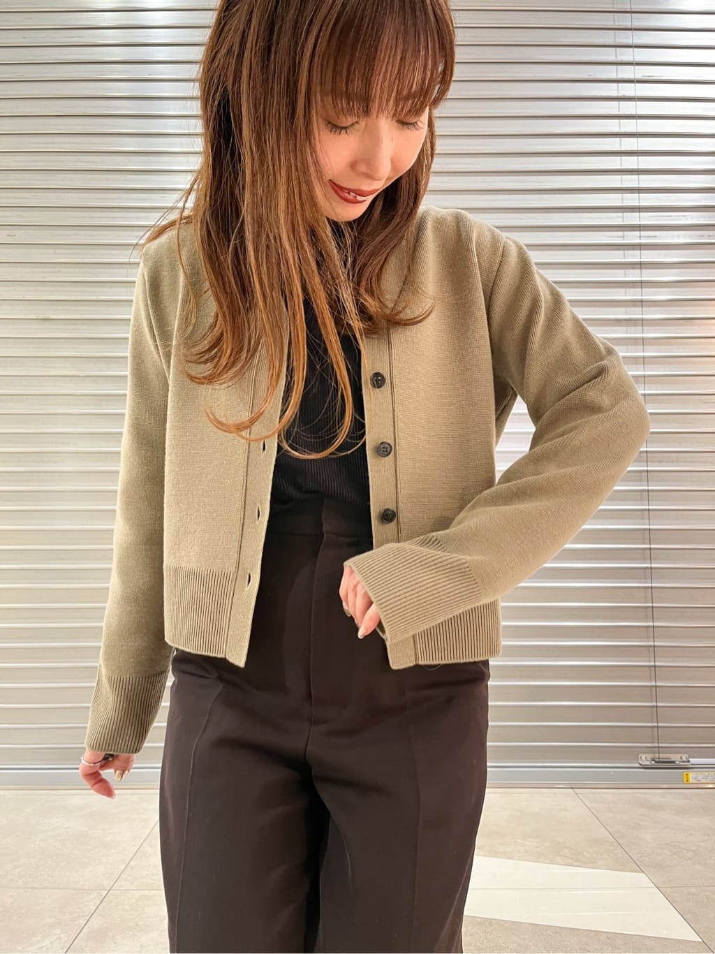 じゅんさんの「DRESSTERIOR｜ミラノリブカーディガン」を使ったコーディネート