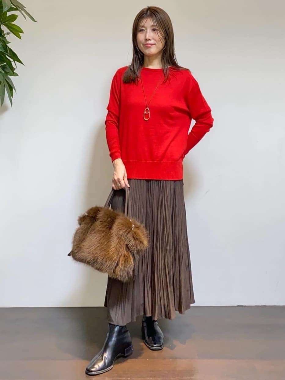 tomoさんの「UNTITLED｜【8色展開/体型カバー】魅せるタイムレスニット」を使ったコーディネート