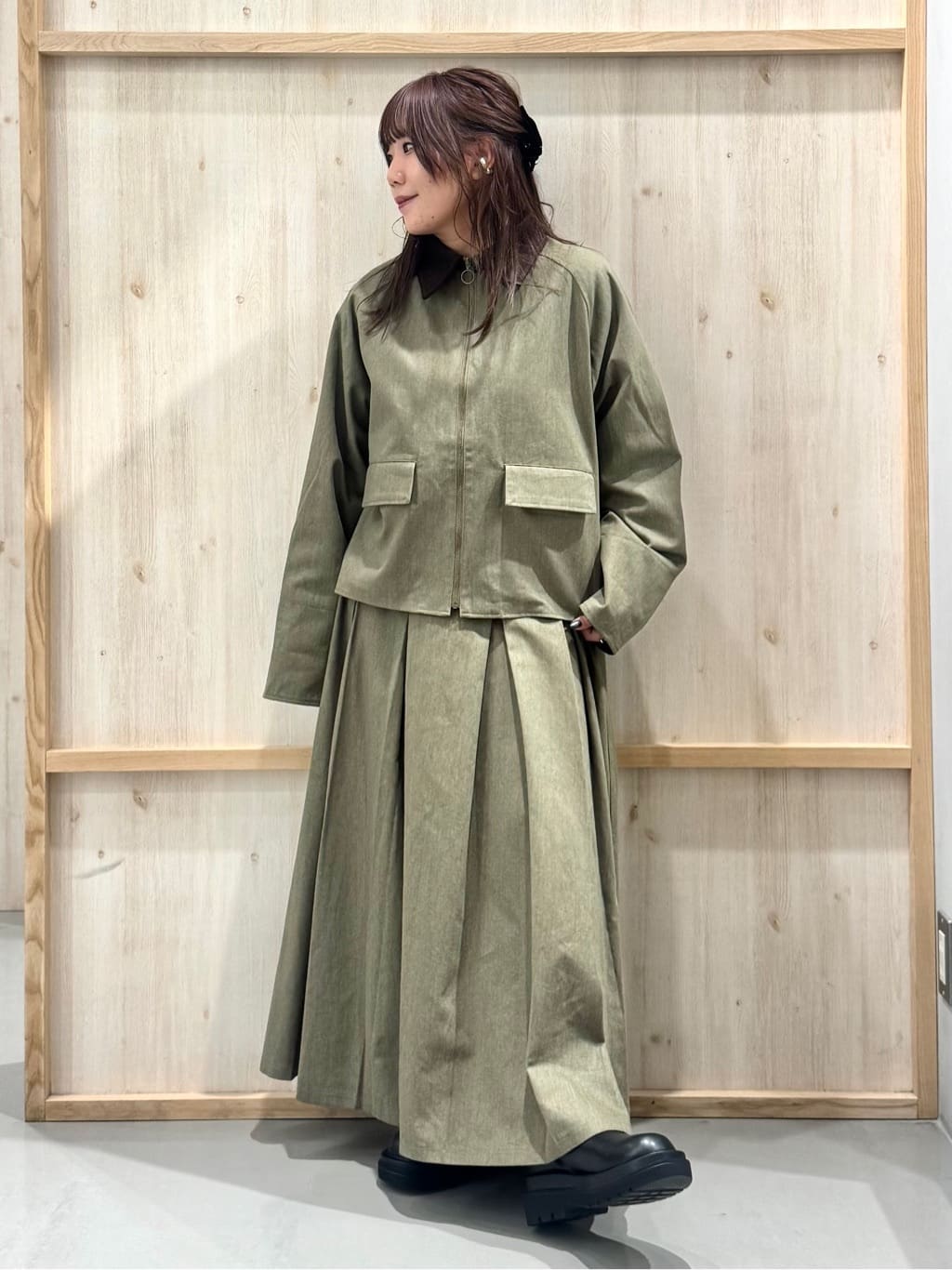 nanaさんの「THE SHOP TK｜カバーオールジャケット【洗える】」を使ったコーディネート