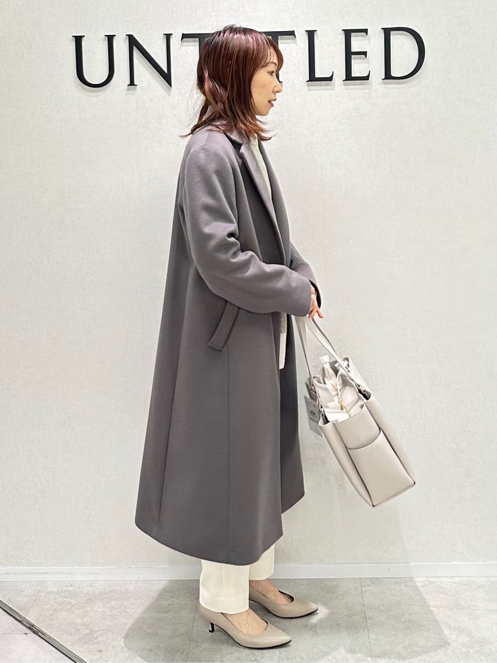 Miwaさんの「UNTITLED｜【重ね着もおすすめ/洗える】ウールカシミヤ クルーネックニット」を使ったコーディネート