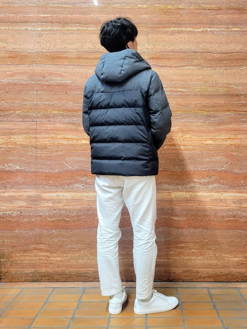 piroyaさんの「TAKEO KIKUCHI｜カラーコンビ ダウンブルゾン」を使ったコーディネート