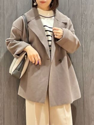 meiさんの「SHOO･LA･RUE｜【S-LL】大人のこなれ感 テーラード風コート」を使ったコーディネート