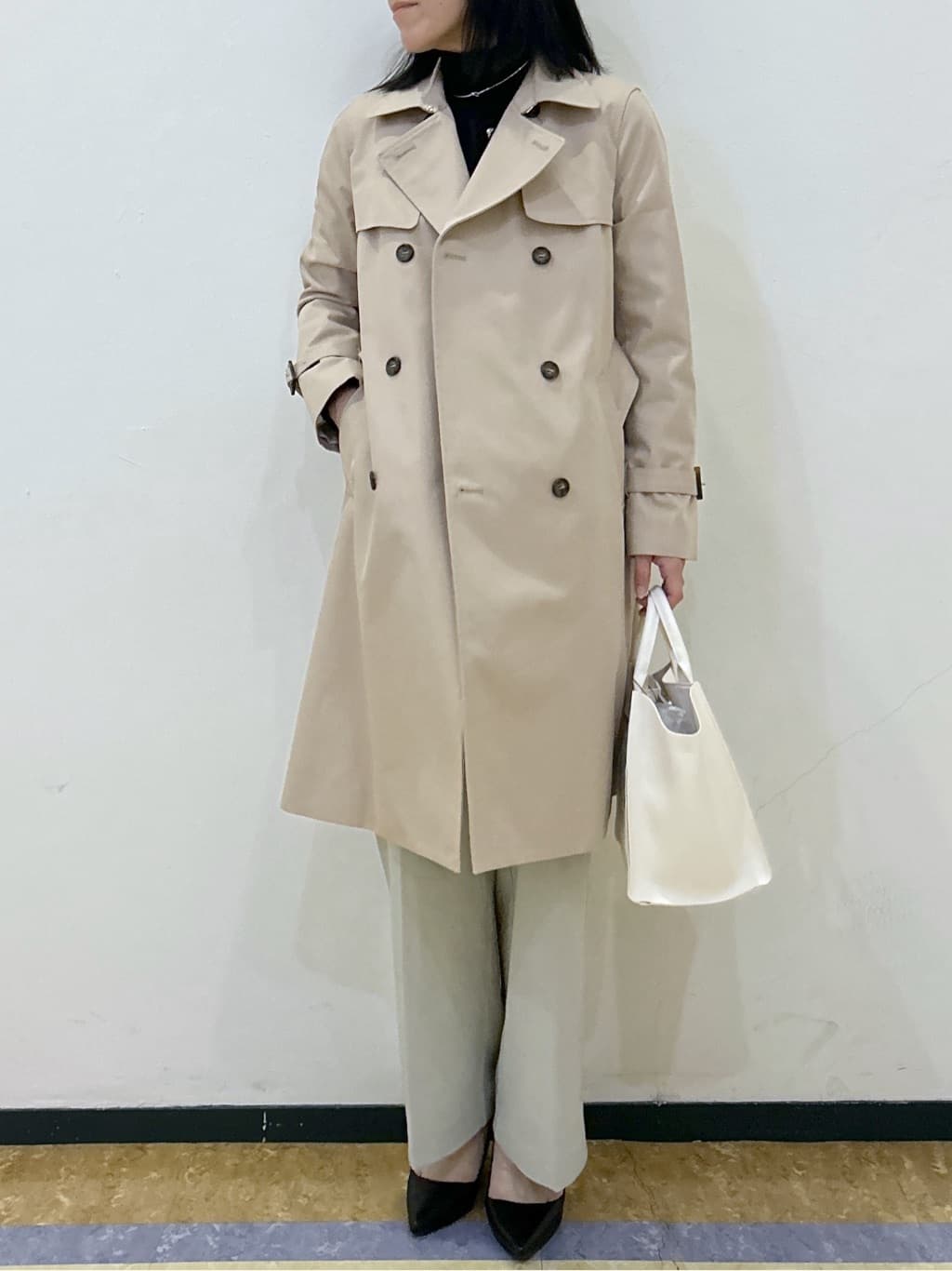 su.さんの「index｜【軽量／2WAY】台形ミドルトートバッグ」を使ったコーディネート