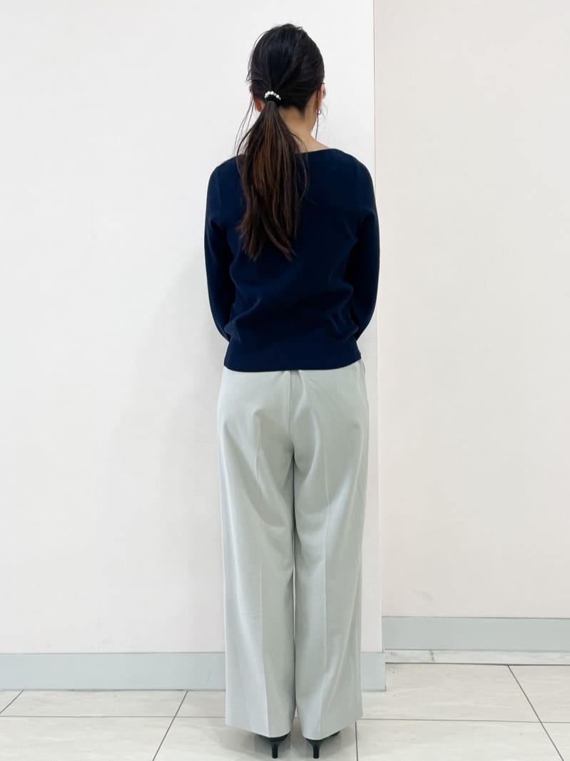 なおさんの「index｜ラメスカラップビジューデザインニット【洗濯機OK】《6col／S～LL》」を使ったコーディネート