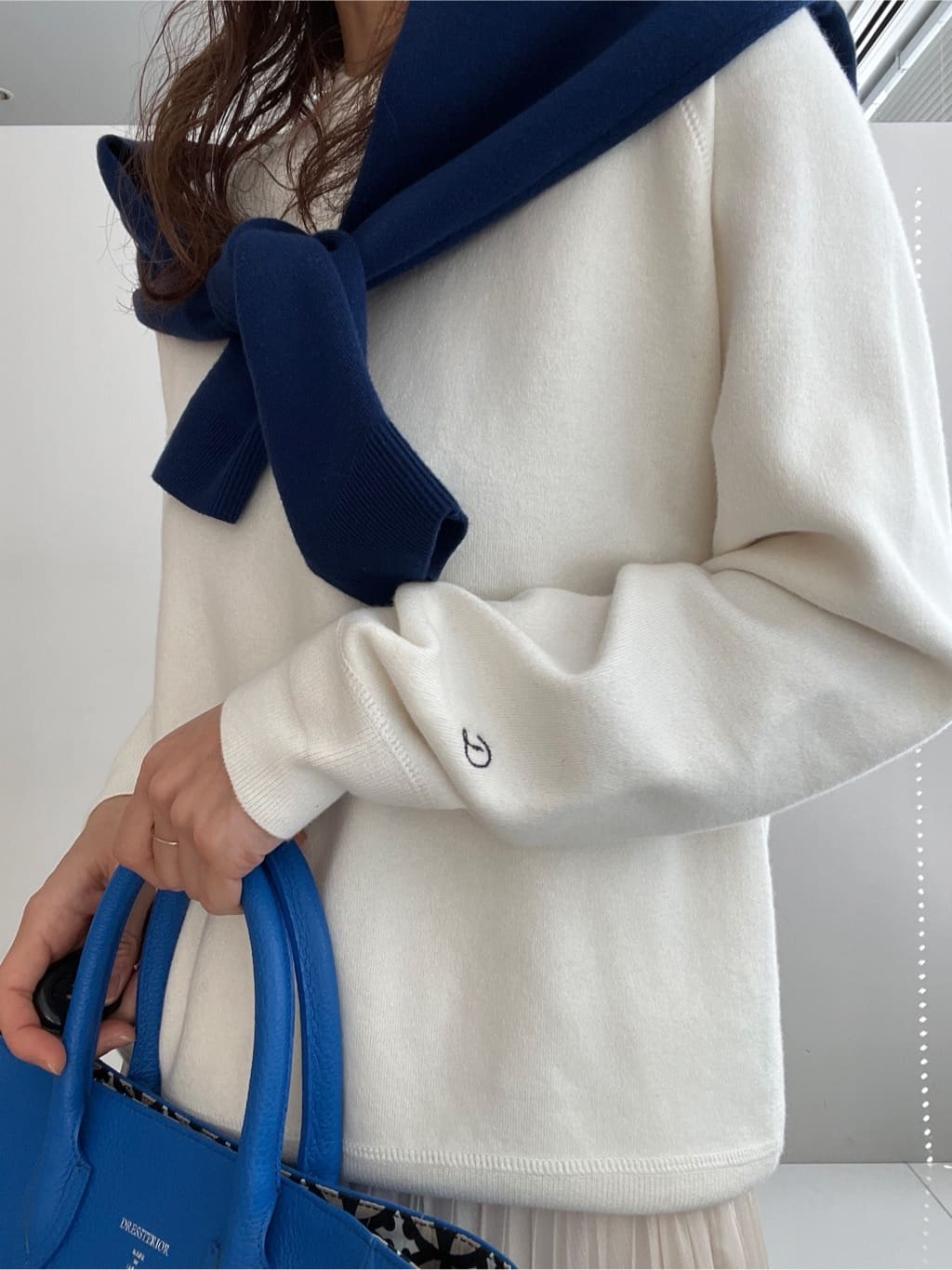 misaさんの「DRESSTERIOR｜◆ウォッシャブルコットンカシミヤプルオーバーニット」を使ったコーディネート