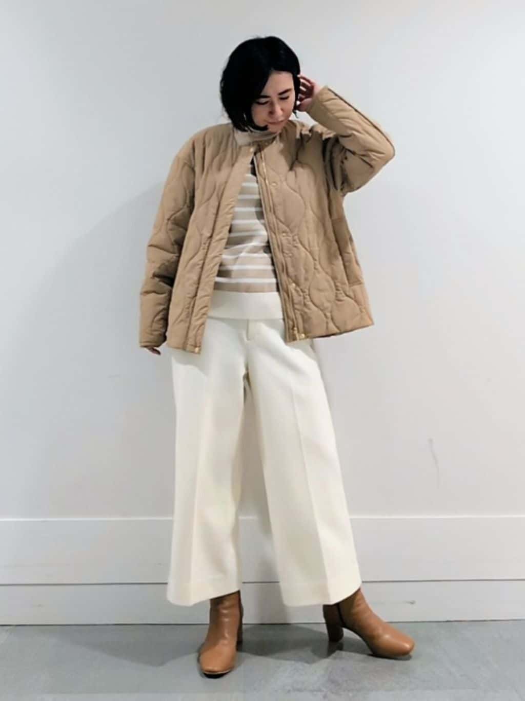 ミズタさんの「UNTITLED｜【洗える】モックネックミラノリブニット」を使ったコーディネート