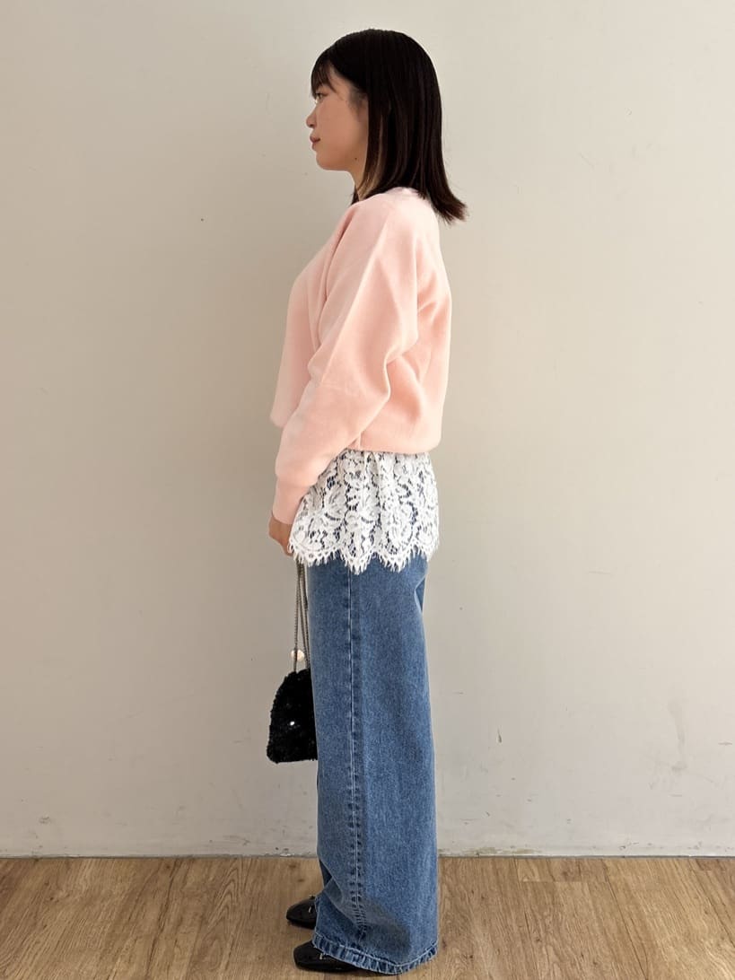 mireiさんの「OPAQUE.CLIP｜スウェットライクニット【洗濯機OK】」を使ったコーディネート