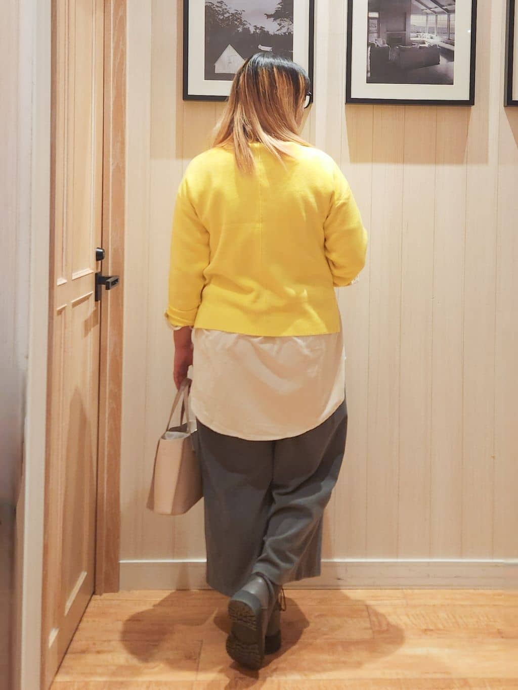れーやんさんの「SHOO･LA･RUE｜【洗濯機可/S-LL】厚すぎない　ゆったりシンプルもちもちニット」を使ったコーディネート