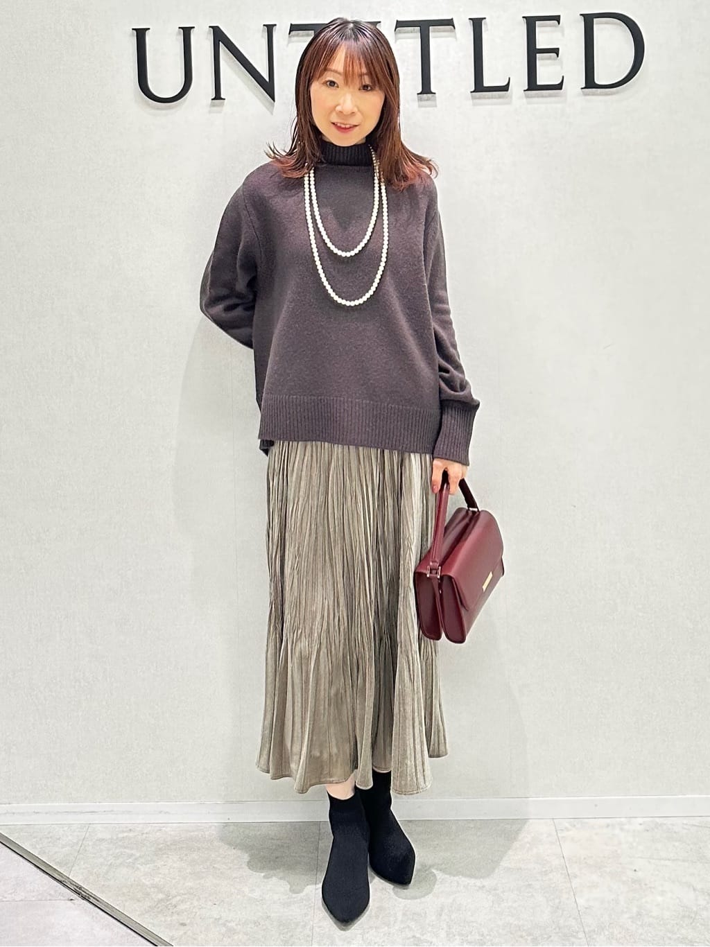 Miwaさんの「UNTITLED｜【8色展開/洗える】ウールカシミヤ ハイネックニット」を使ったコーディネート
