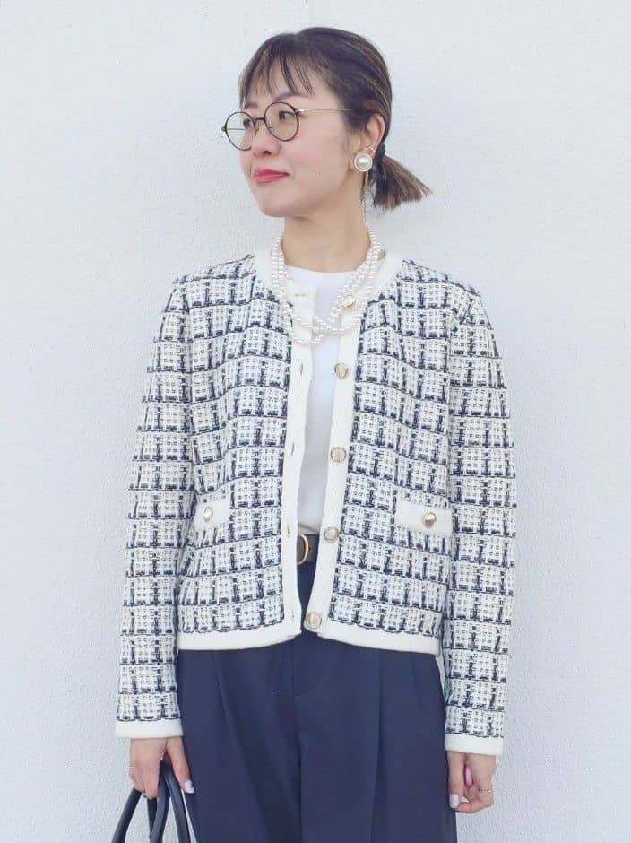 MUTSUKOさんの「UNTITLED｜【TORRAZZO DONNA】ツイードコットンカーディガン」を使ったコーディネート