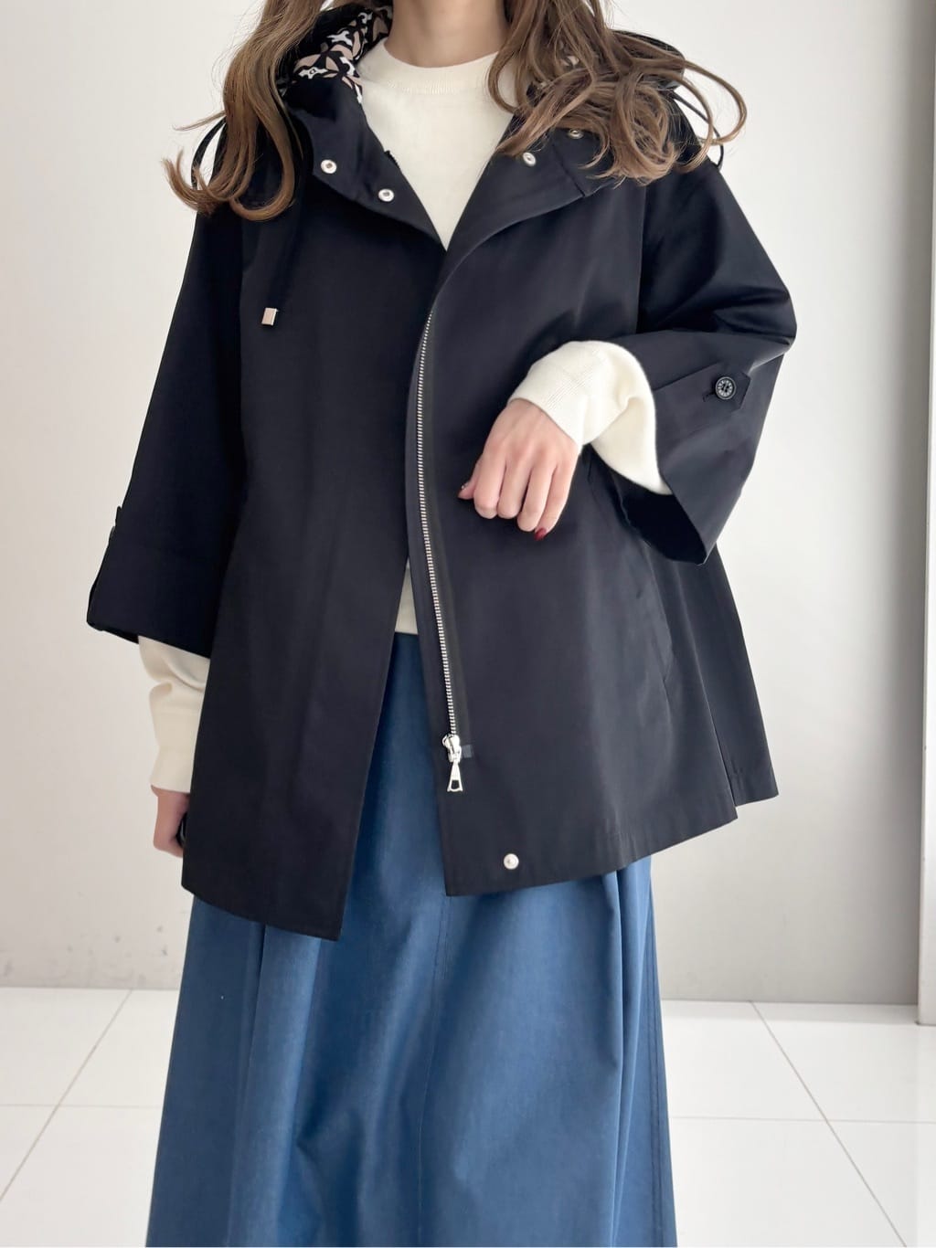 清水夏姫さんの「DRESSTERIOR｜【ウォッシャブル/撥水素材】Ａライン ショートモッズコート」を使ったコーディネート