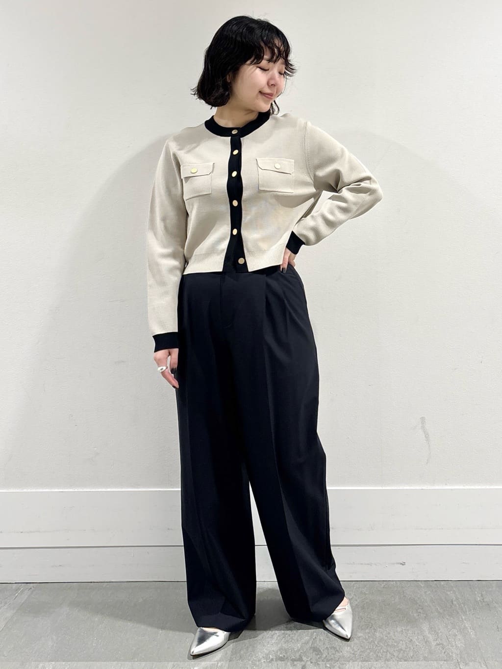 モエカさんの「UNTITLED｜【洗える/ジャケット風】ミラノリブカーディガン」を使ったコーディネート