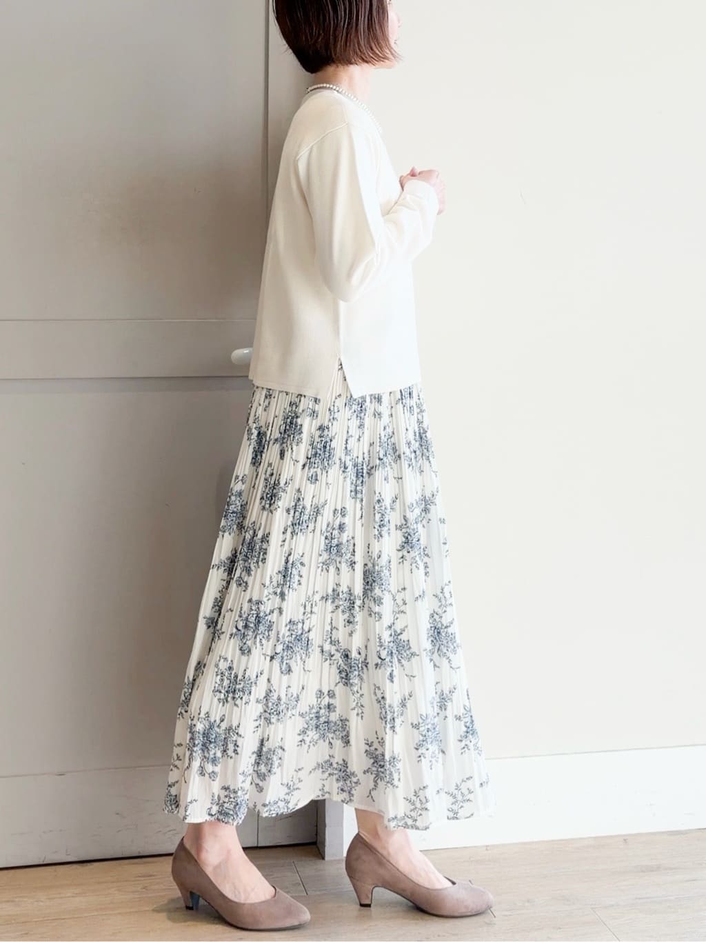 yamakoさんの「grove｜【マシンウォッシュ／防シワ/SS-3L】ストレッチノーカラージャケット」を使ったコーディネート