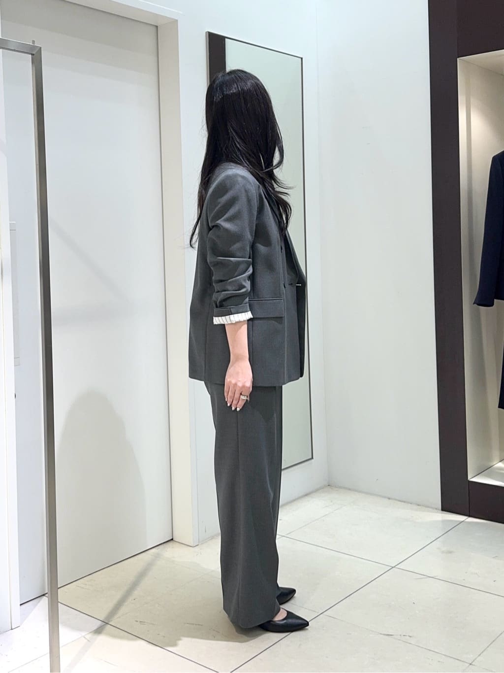 kaoruさんの「UNTITLED｜【セットアップ可】ウールライク ダブルブレストジャケット」を使ったコーディネート