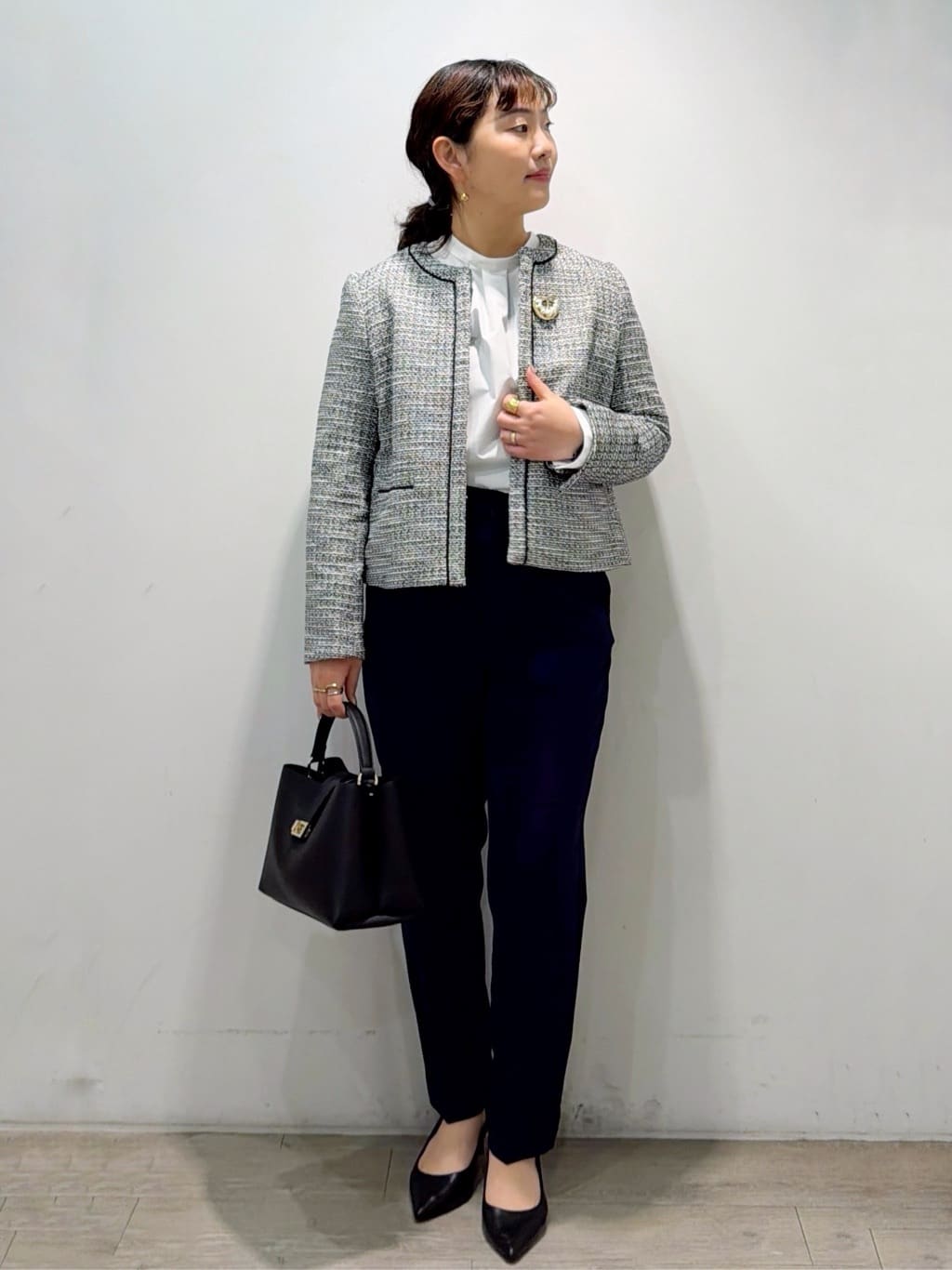 sumicaさんの「OPAQUE.CLIP｜《通勤対応》 コットンツイードジャケット」を使ったコーディネート
