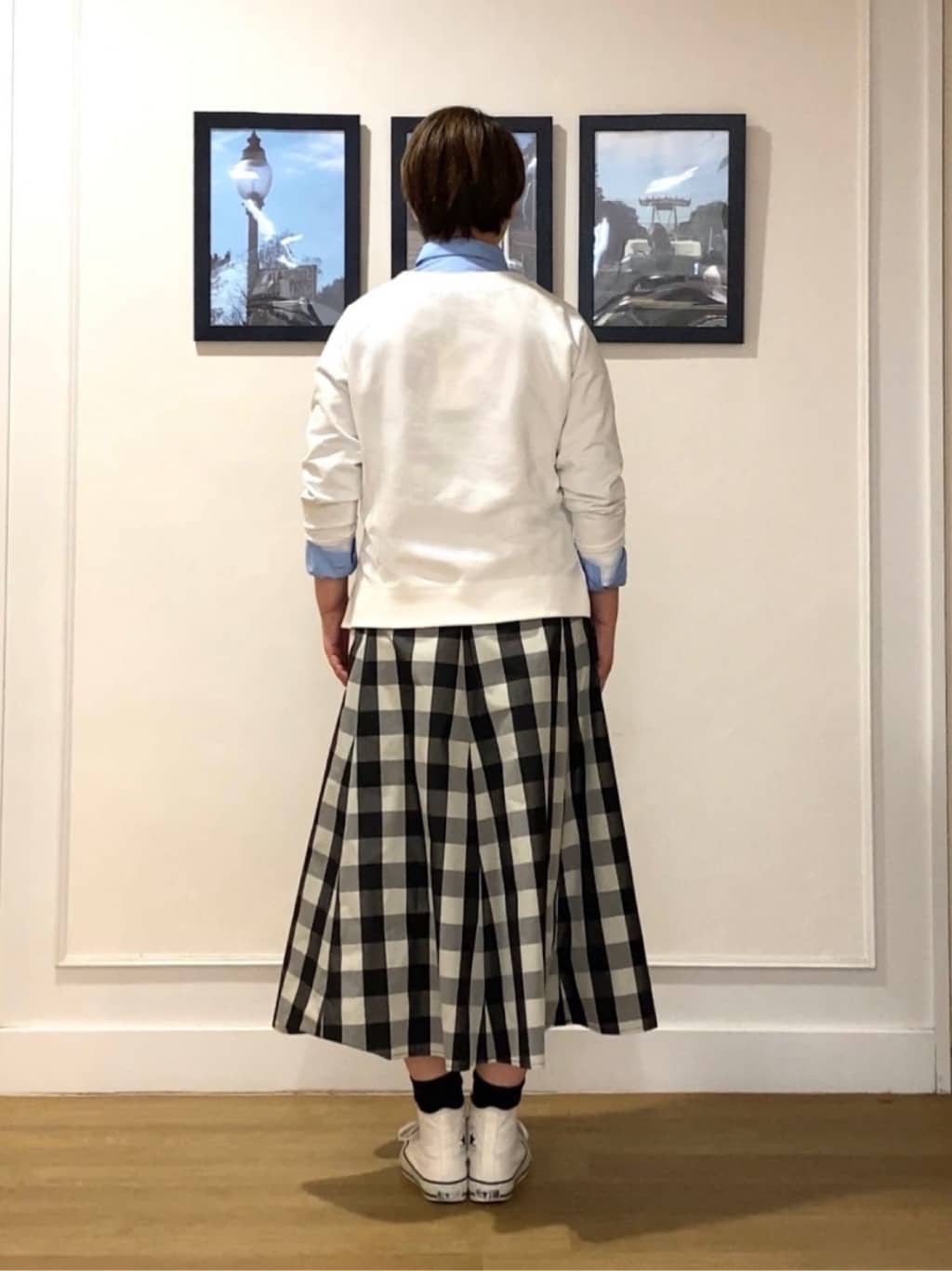Hiroさんの「Dessin｜【洗える】ラグラン切り替えミニロゴカットソー」を使ったコーディネート