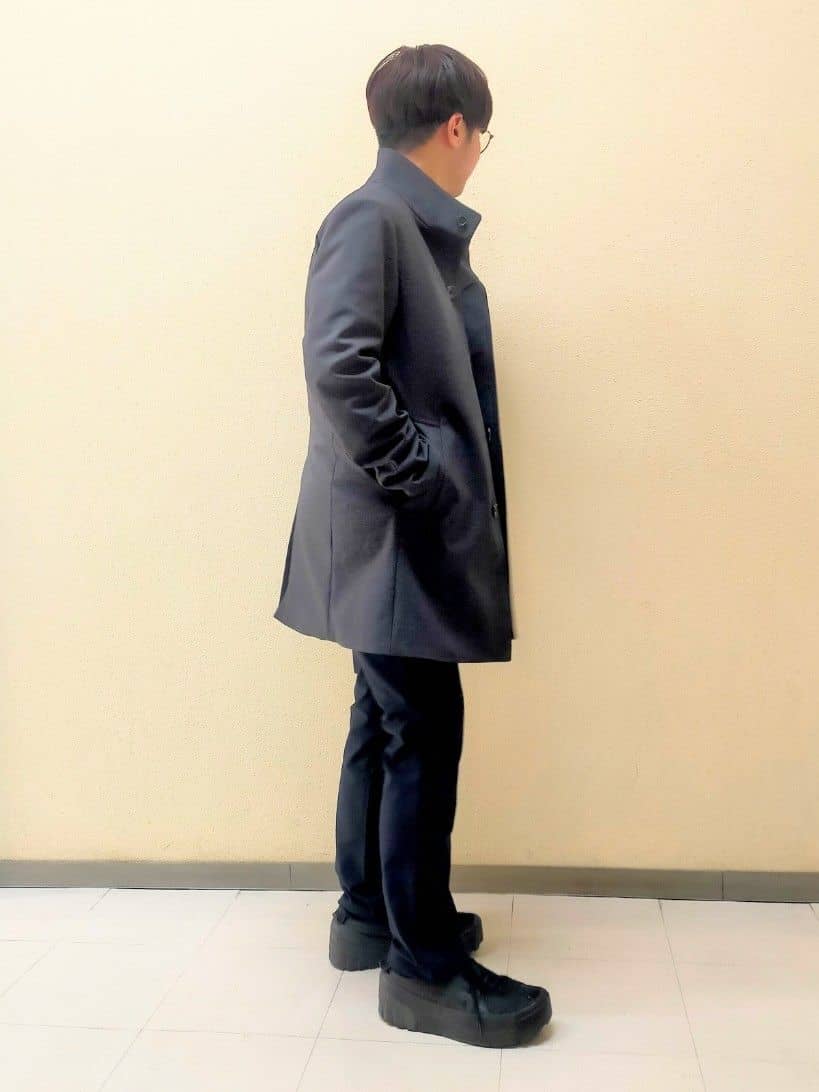 nerさんの「TAKEO KIKUCHI｜裏起毛ハイパワーストレッチ ストレート パンツ」を使ったコーディネート