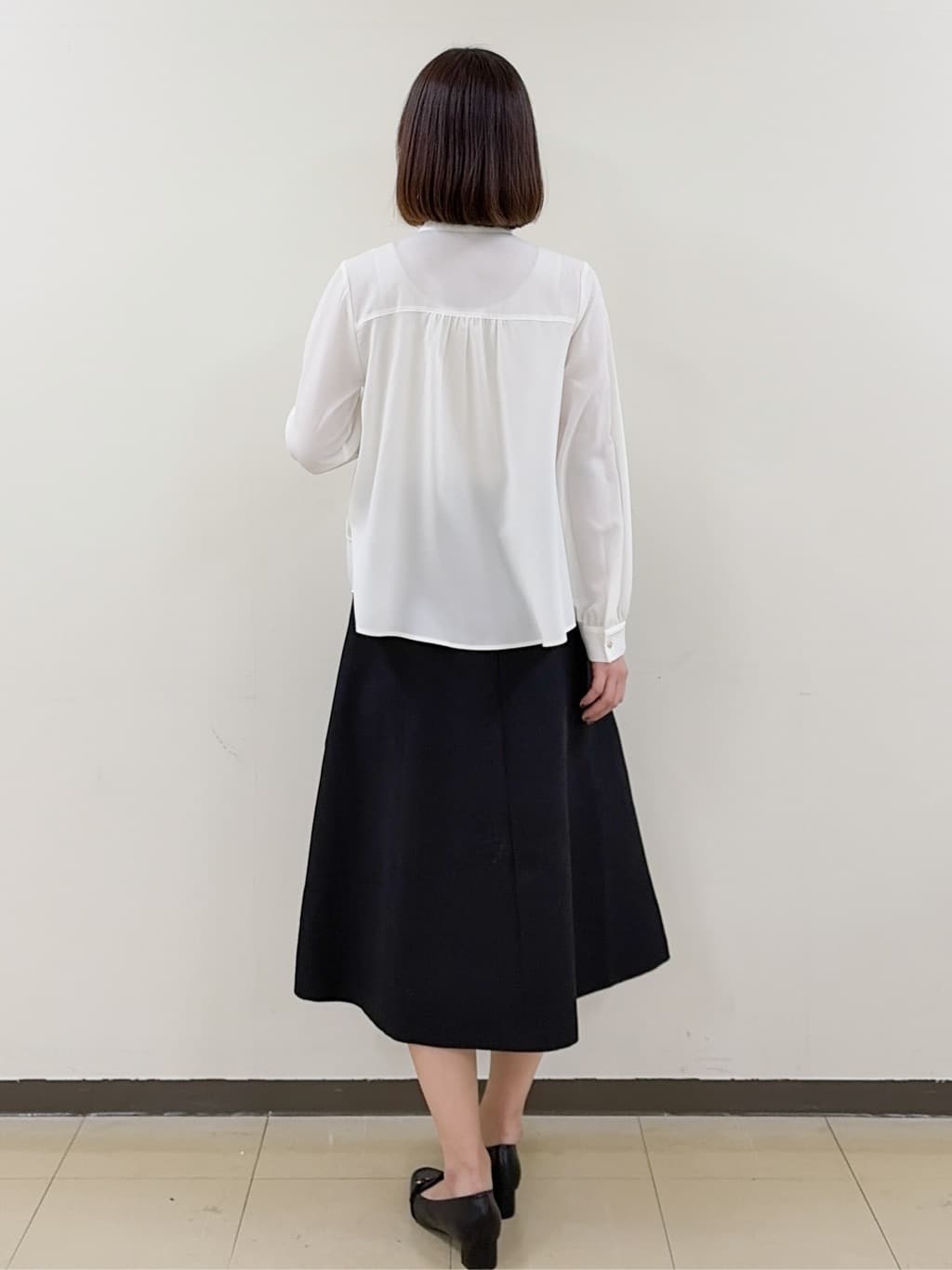 yurinaさんの「index｜アシンメトリーレイヤードボウタイブラウス【洗濯機OK／イージーアイロン／防シワ】《XS～3L》」を使ったコーディネート
