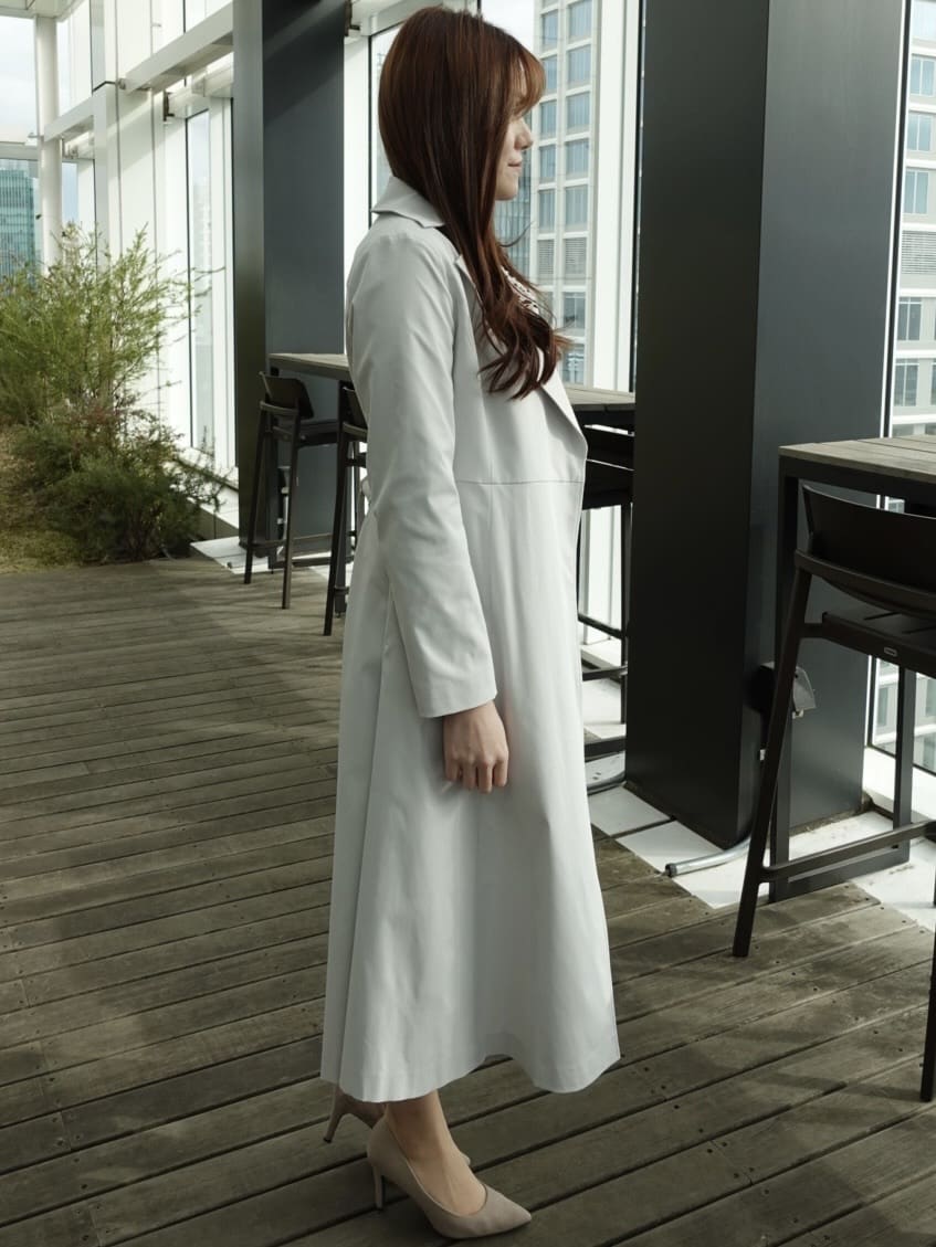 sayaさんの「COUP DE CHANCE｜【きれいめ羽織り】Aラインドレスコート」を使ったコーディネート