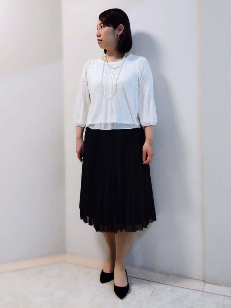 エリさんの「Reflect｜【SS-4Lサイズ／フォーマル／セットアップ可】ツイードジャケット」を使ったコーディネート