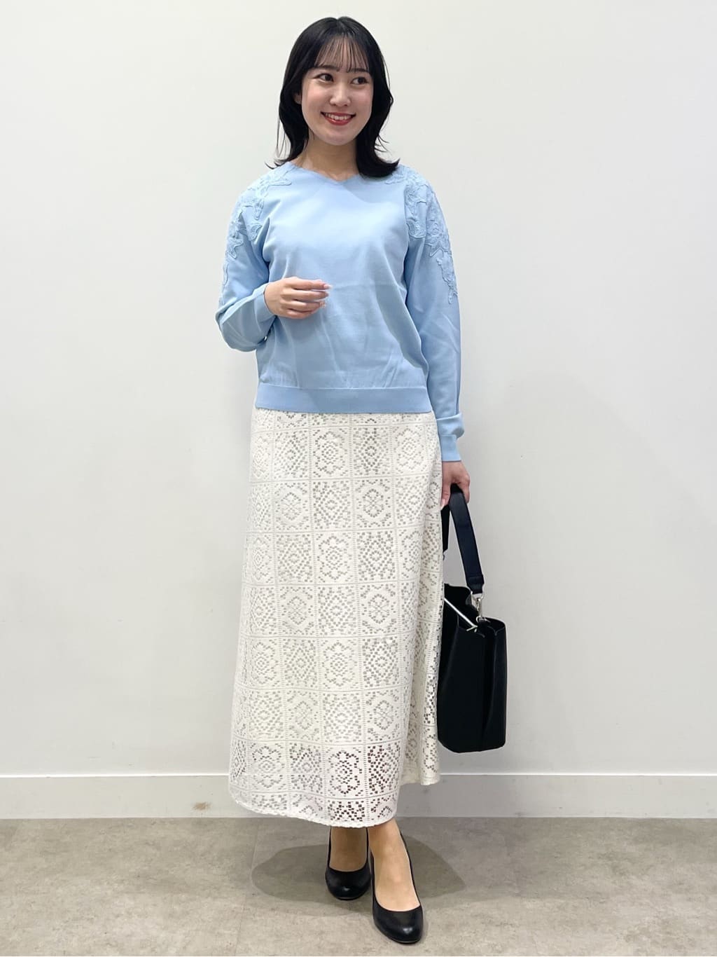 yukariさんの「Reflect｜レースデザインスリーブニットプルオーバー」を使ったコーディネート