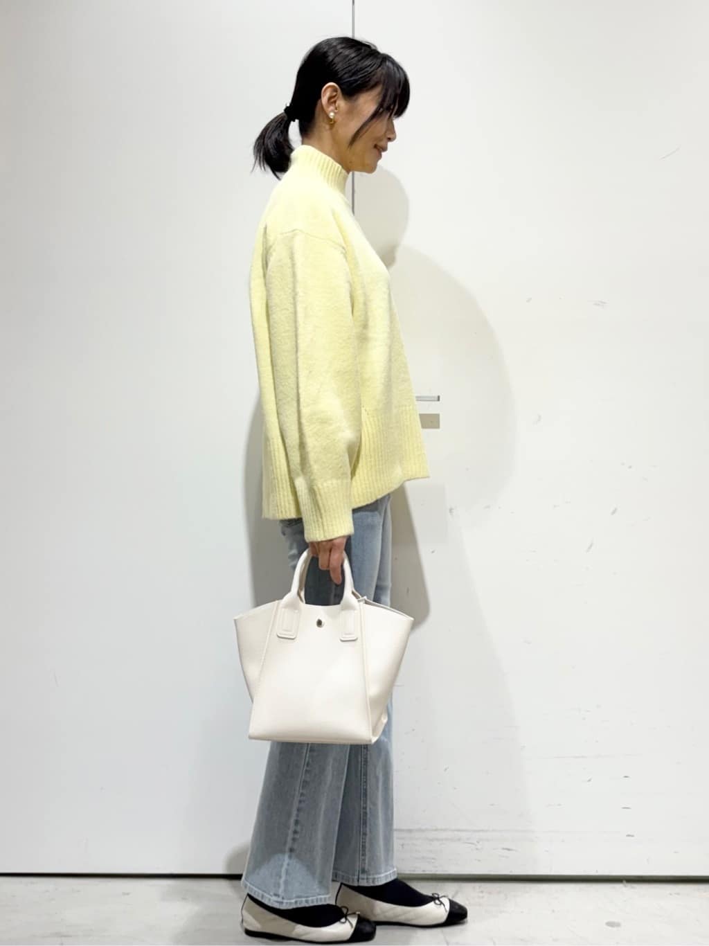 Jさんの「OPAQUE.CLIP｜ふわふわハイネックニット【洗濯機OK】」を使ったコーディネート
