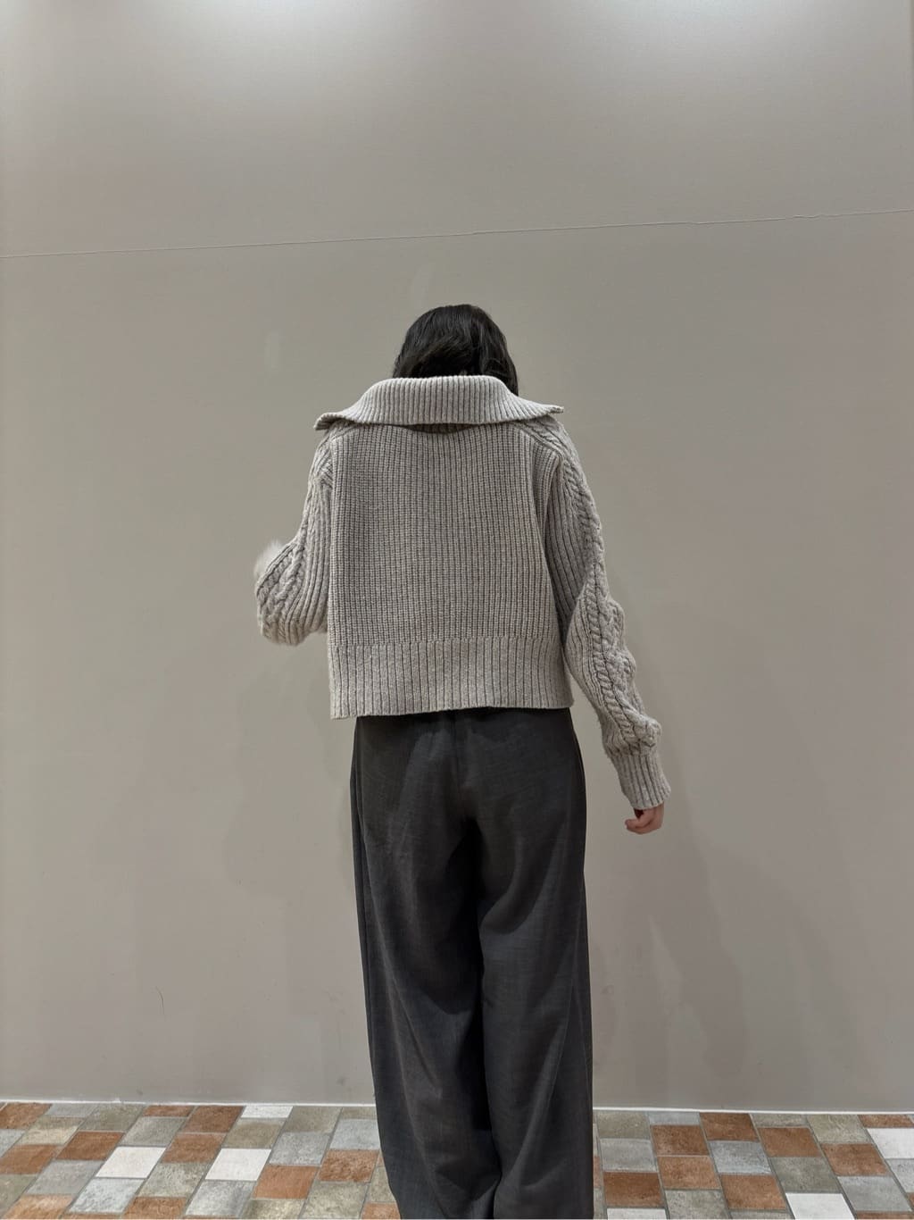 みゆさんの「INDIVI｜センタータックメランジワイドパンツ」を使ったコーディネート