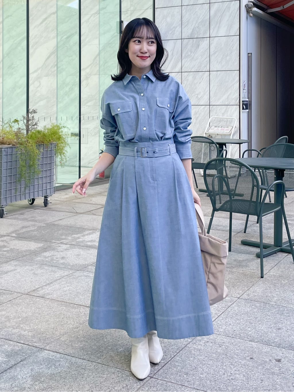 yukariさんの「Reflect｜【羽織にも◎】ダンガリーシャツ」を使ったコーディネート