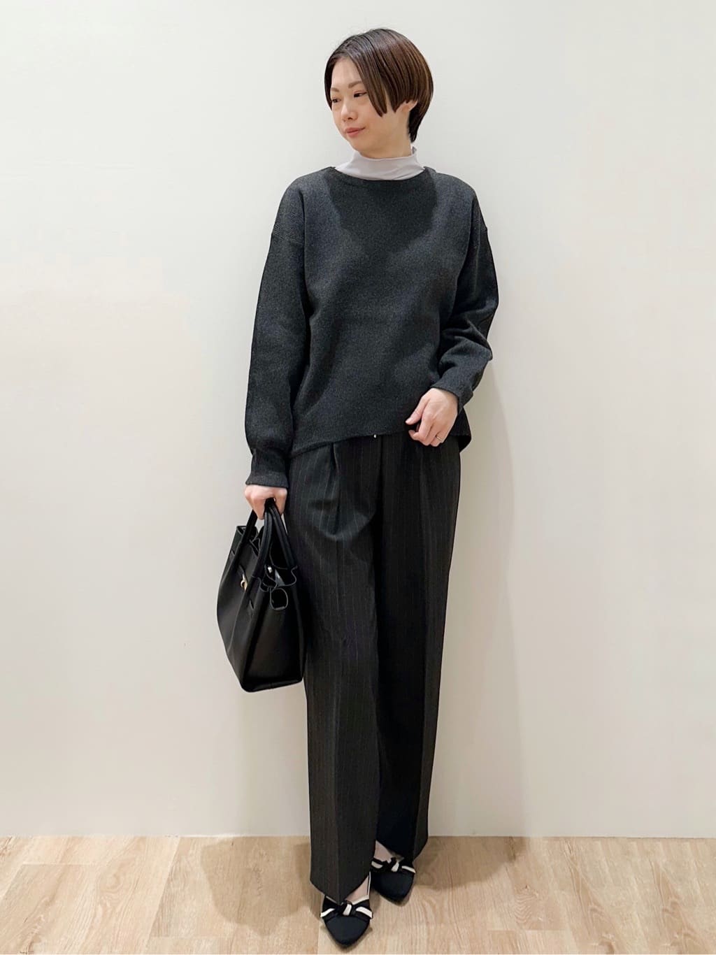 yurieさんの「OPAQUE.CLIP｜サイド編地切替ニットトップス／セットアップ対応【洗濯機OK】」を使ったコーディネート