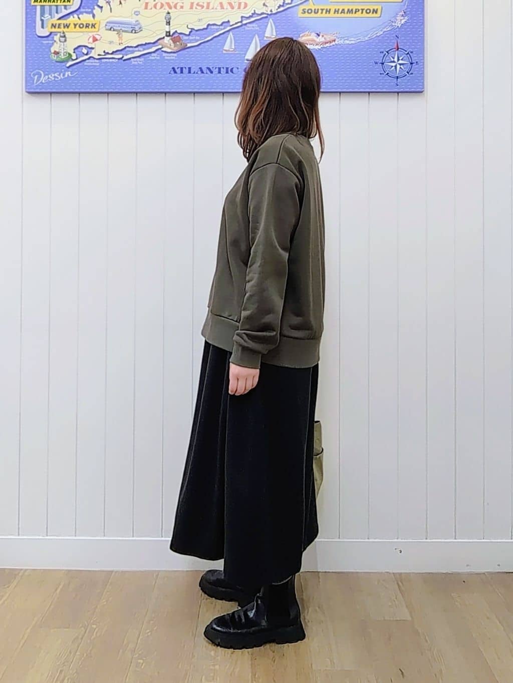 itoさんの「Dessin｜ウール混クルーネックコート」を使ったコーディネート