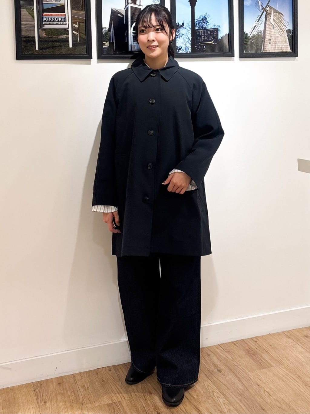 Ririkaさんの「Dessin｜【花粉ガード/撥水加工/洗える】ステンカラースプリングコート」を使ったコーディネート