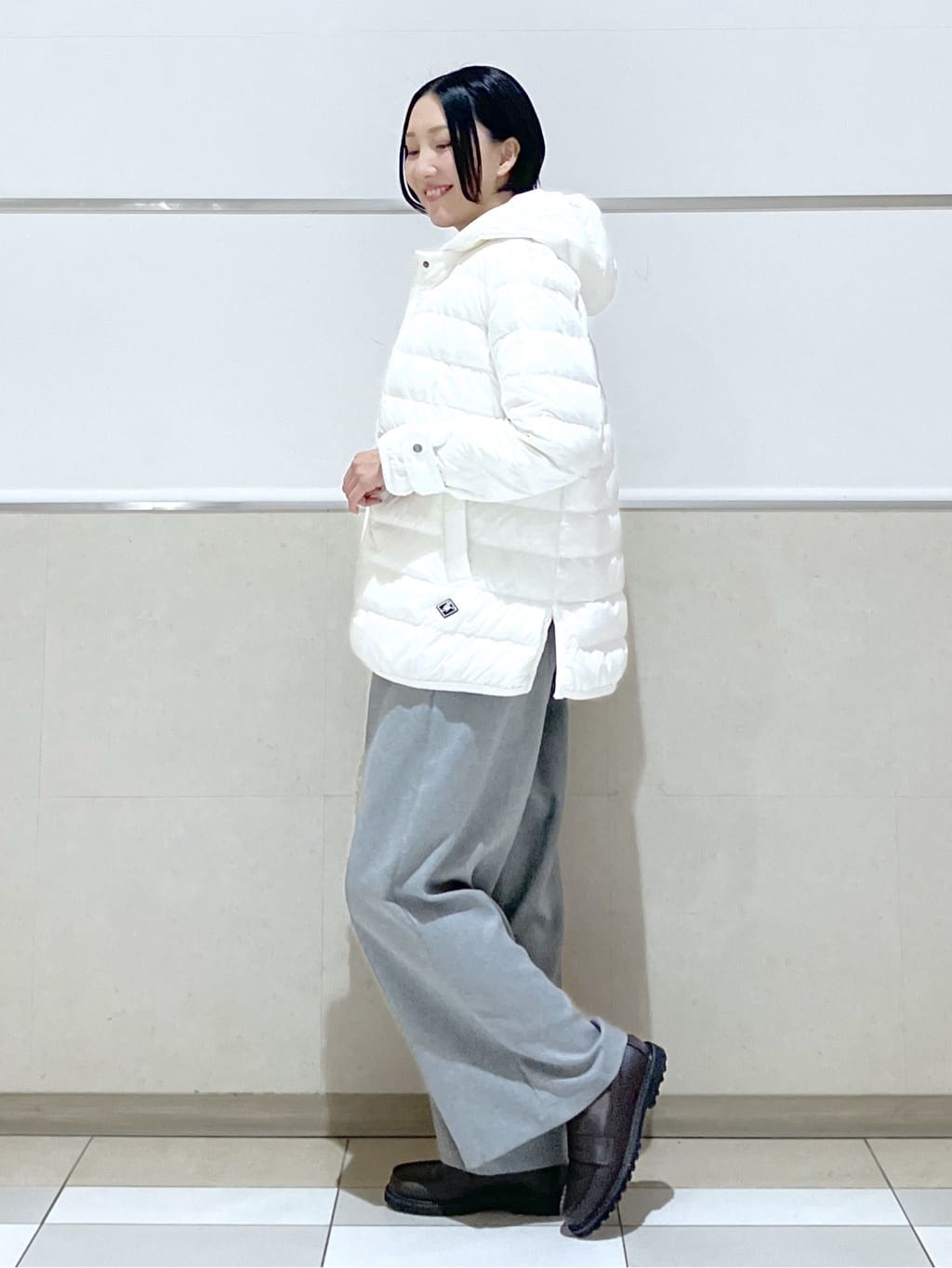 eriko さんの「Dessin｜【撥水・2WAY】ミュラーダウンコートミドル丈」を使ったコーディネート