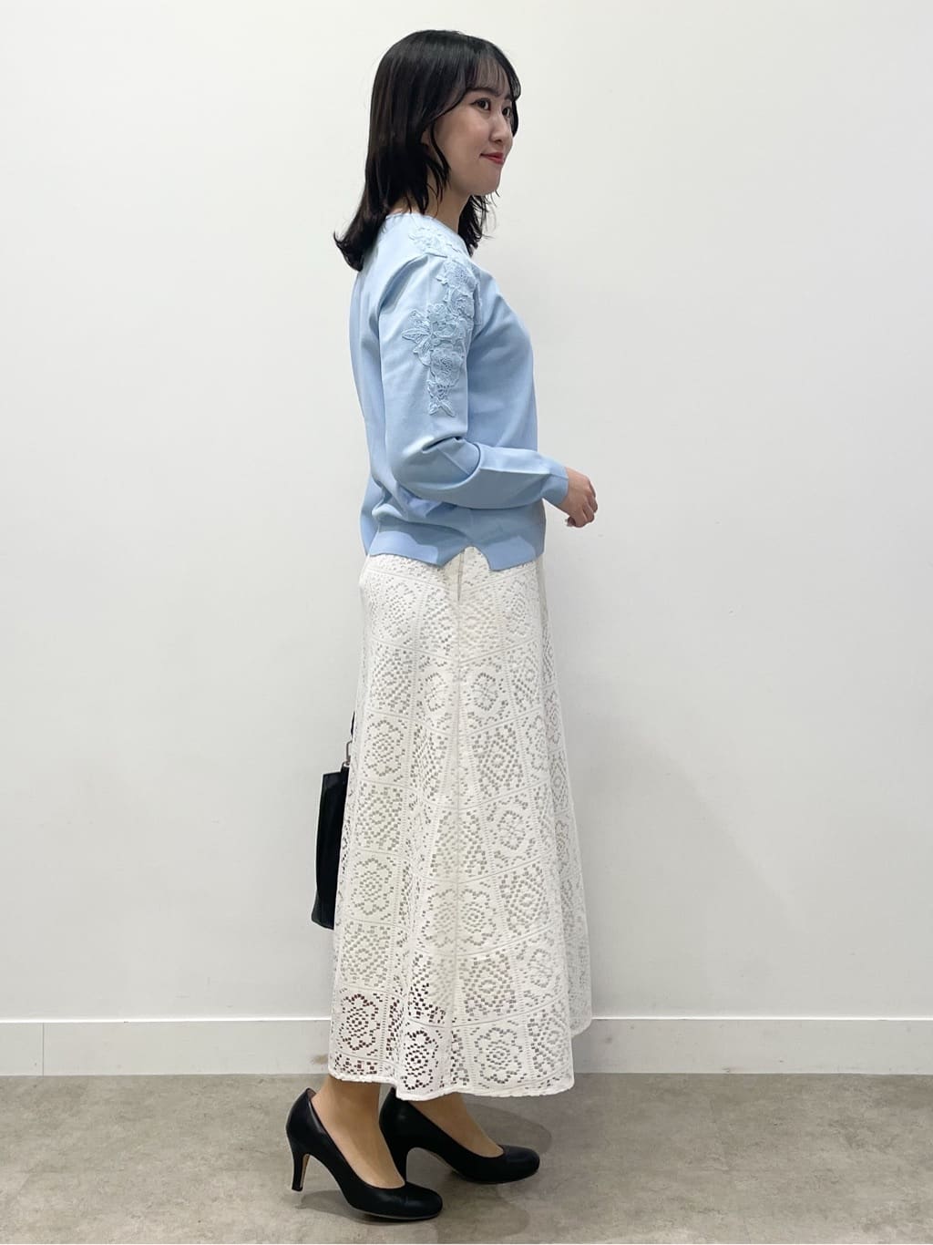 yukariさんの「Reflect｜レースデザインスリーブニットプルオーバー」を使ったコーディネート