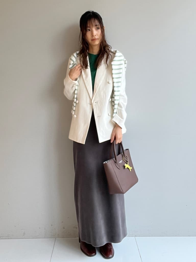misaさんの「DRESSTERIOR｜【セットアップ可】リネンブレンドダブルブレストジャケット」を使ったコーディネート