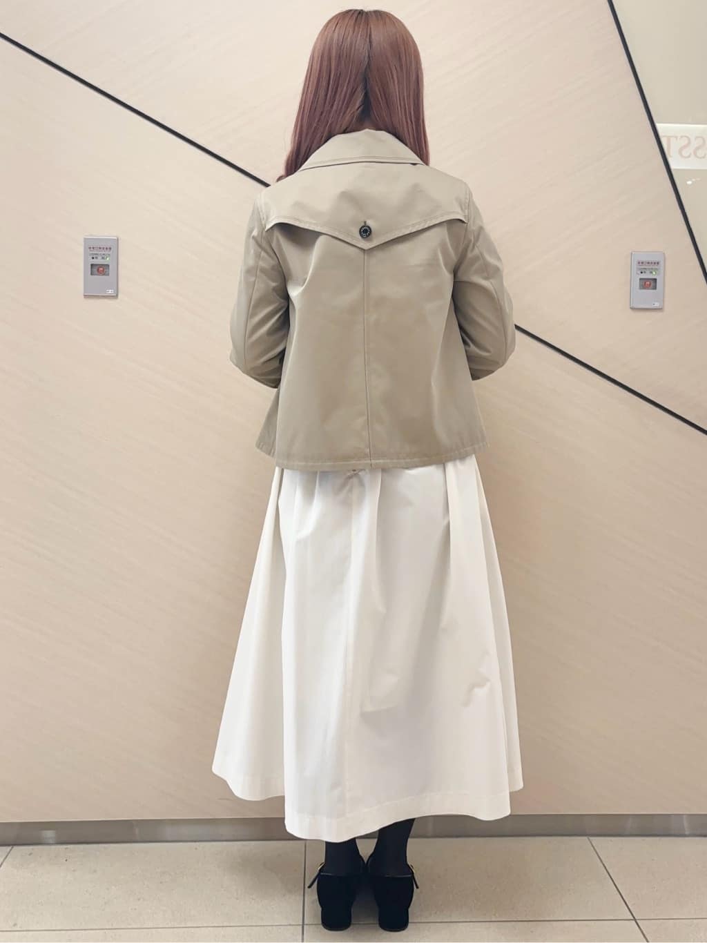 Rinaさんの「DRESSTERIOR｜【ウォッシャブル/撥水素材】Aラインショートトレンチジャケット」を使ったコーディネート