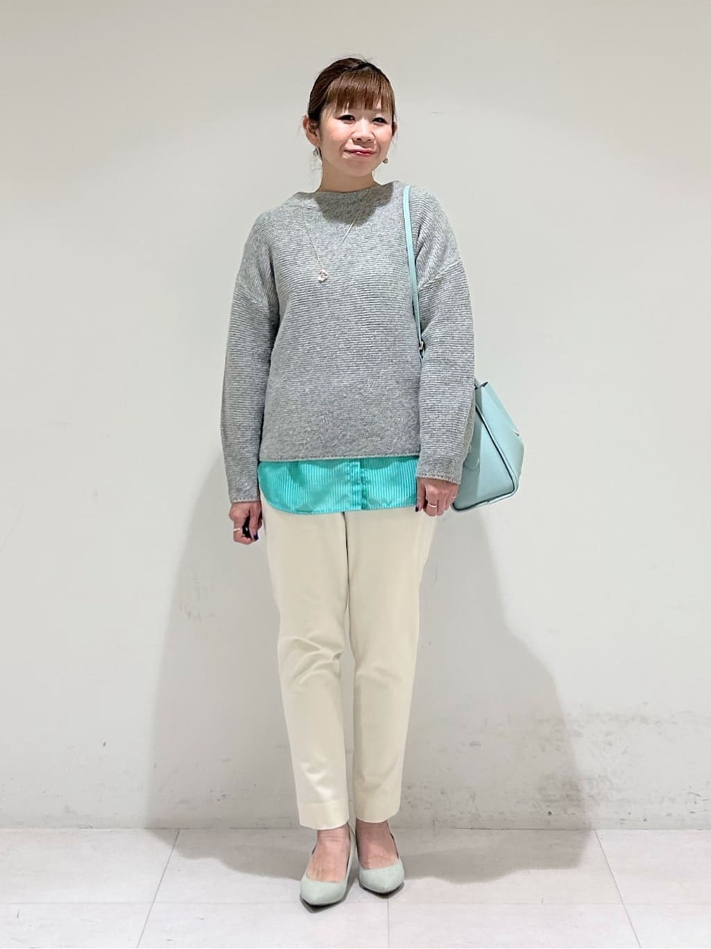 tsuyuさんの「INDIVI｜【コットン】シャツ切り替えカットソー」を使ったコーディネート