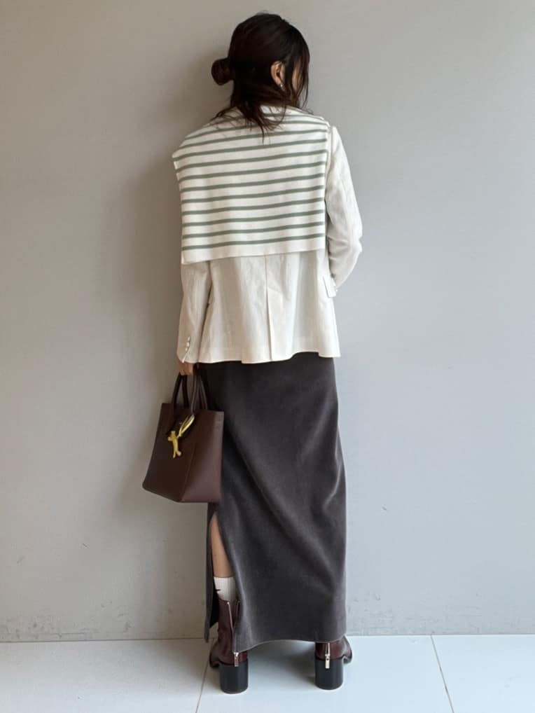 misaさんの「DRESSTERIOR｜【セットアップ可】リネンブレンドダブルブレストジャケット」を使ったコーディネート