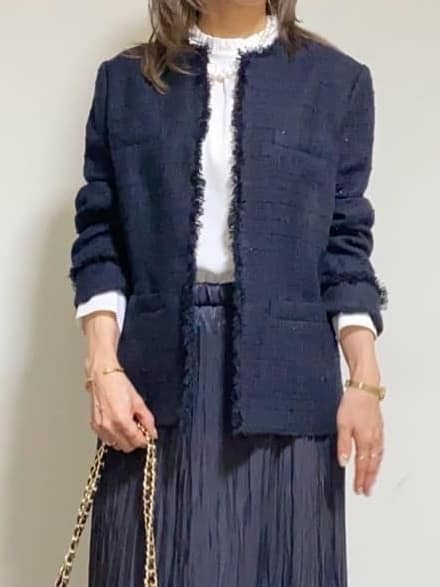 tomoさんの「UNTITLED｜【仕事着/スーツ】ファンシーツイード ジャケット」を使ったコーディネート