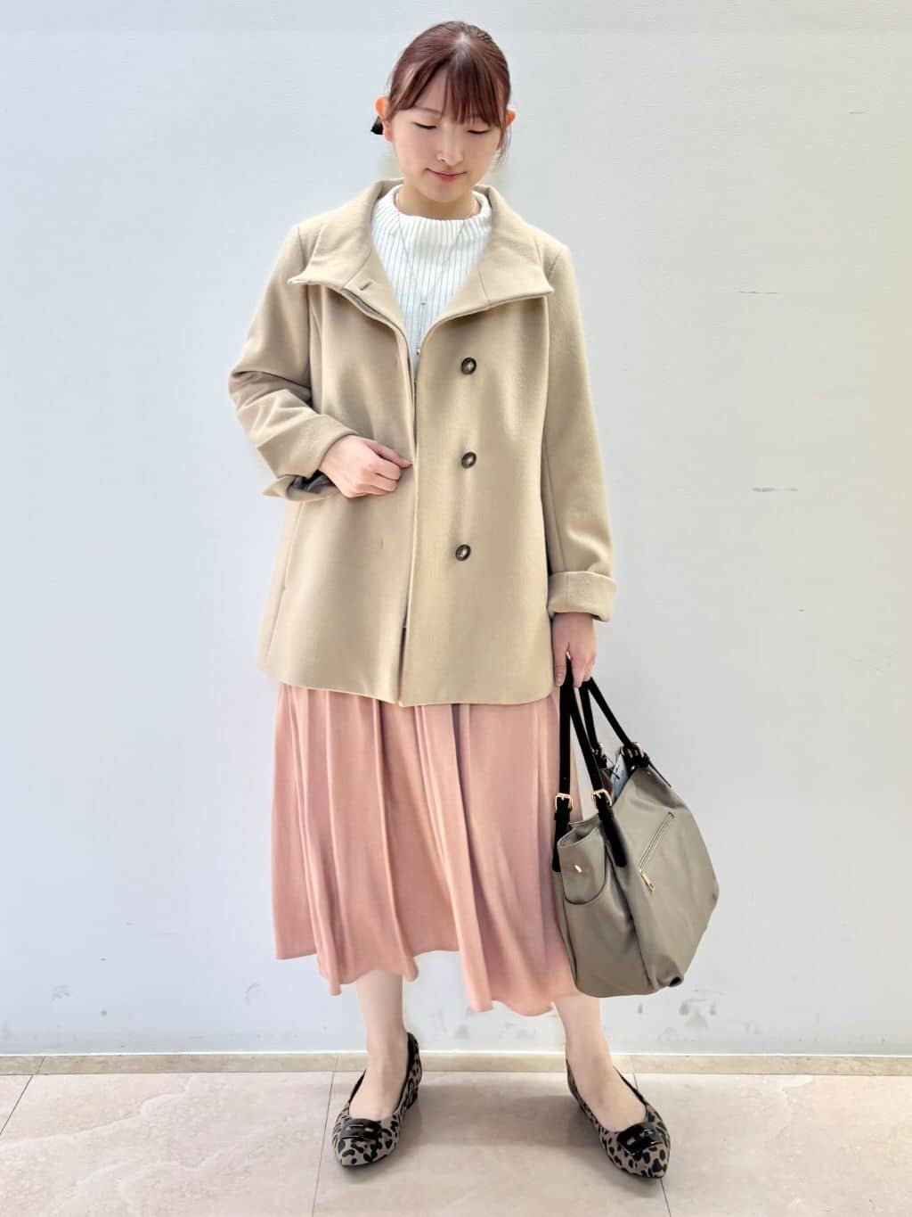 Satoさんの「Reflect｜【SS-4Lサイズ／衿が顔に当たらない◎】スタンドネックミドルコート」を使ったコーディネート