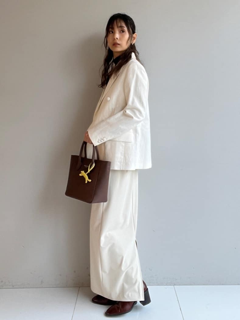 misaさんの「DRESSTERIOR｜【セットアップ可】リネンブレンドダブルブレストジャケット」を使ったコーディネート