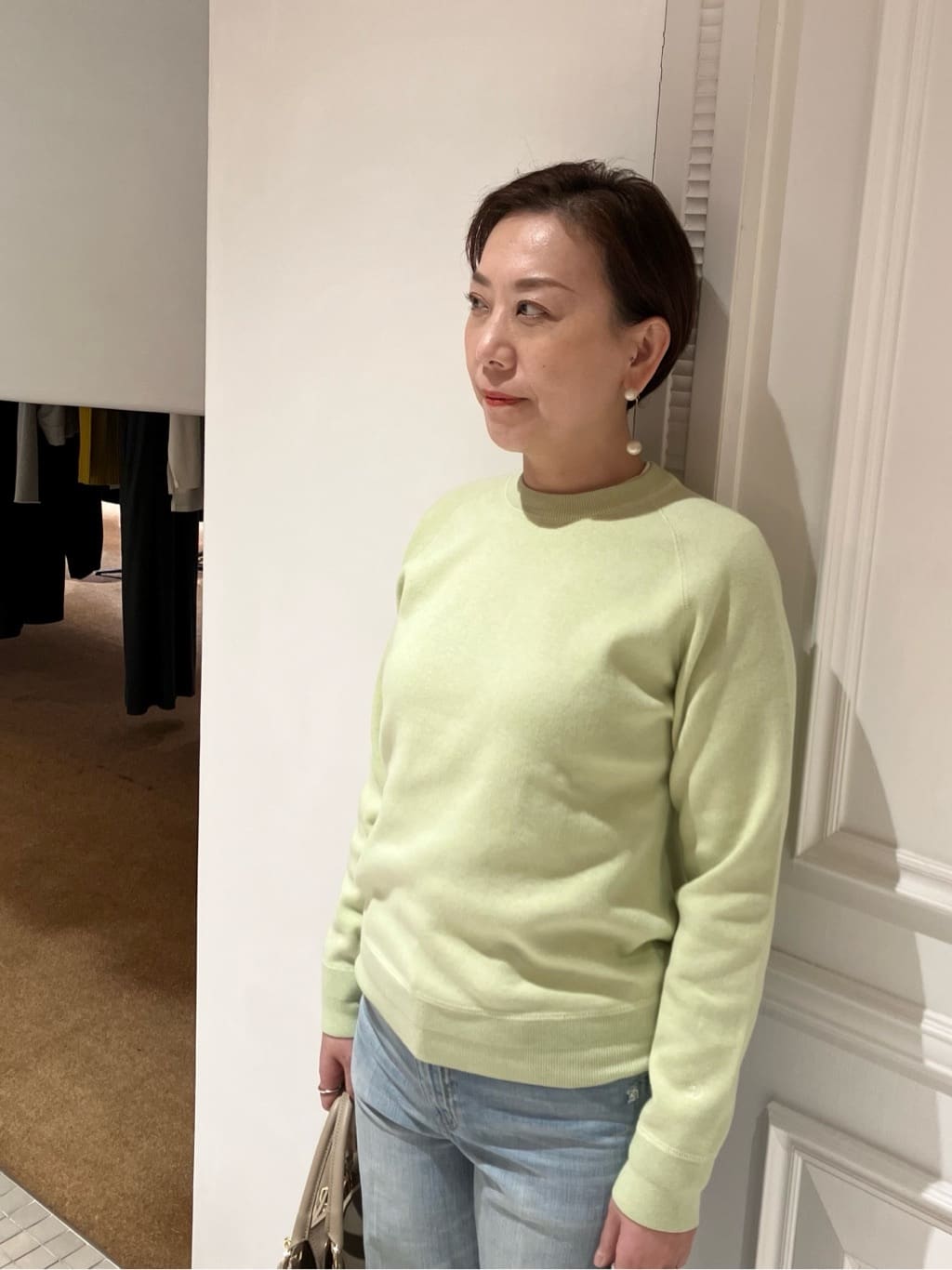 TAJIさんの「DRESSTERIOR｜◆ウォッシャブルコットンカシミヤプルオーバーニット」を使ったコーディネート