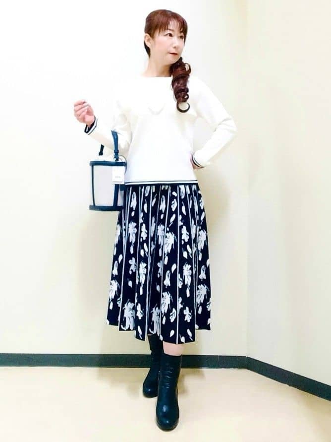 花さんの「Reflect｜【オン・オフ着回しやすい◎】ダブルブレストジャケット」を使ったコーディネート