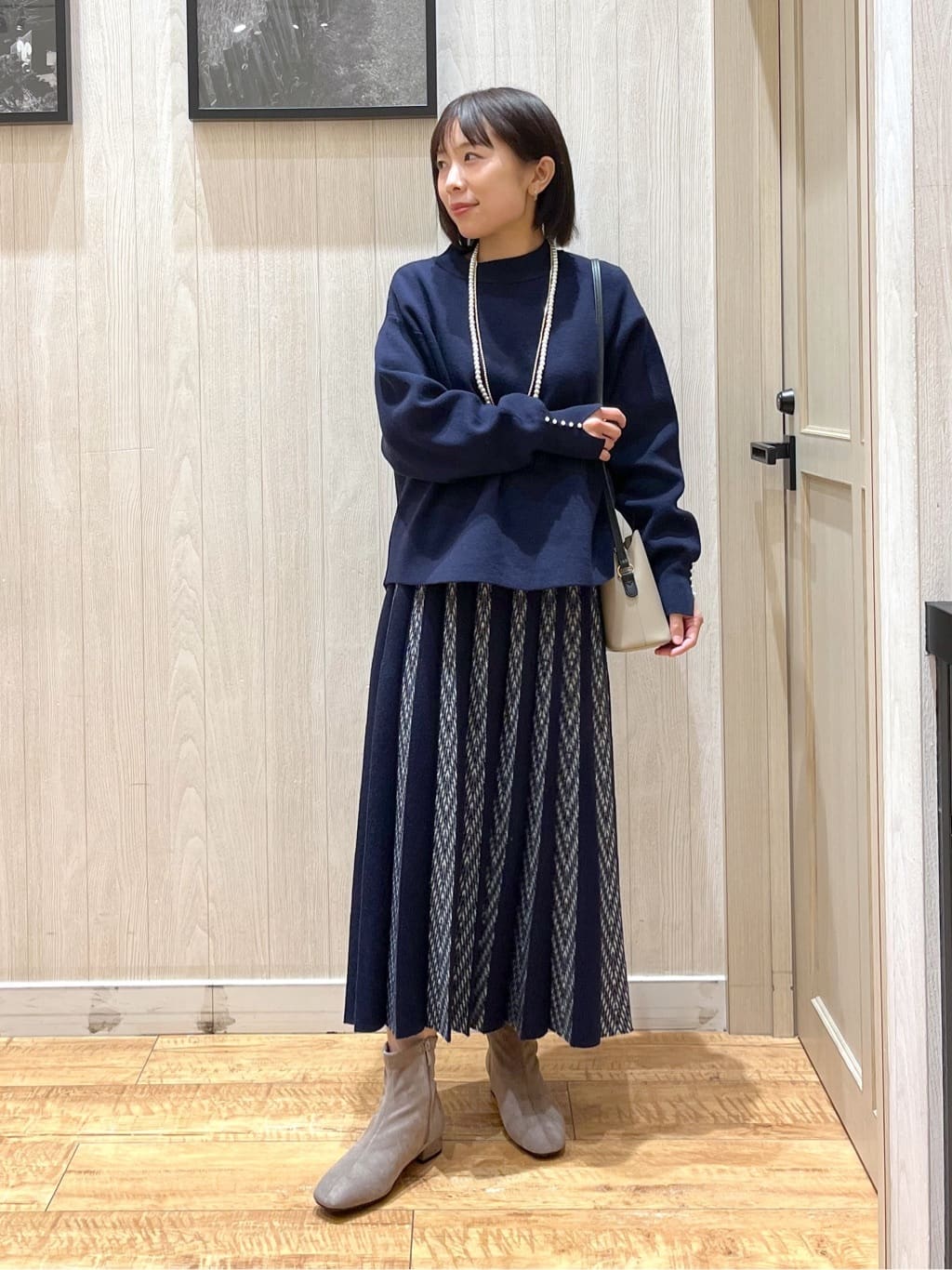 shirayuuuさんの「SHOO･LA･RUE｜【S-LL】軽くてふんわりあたたかい スライバージャケット」を使ったコーディネート