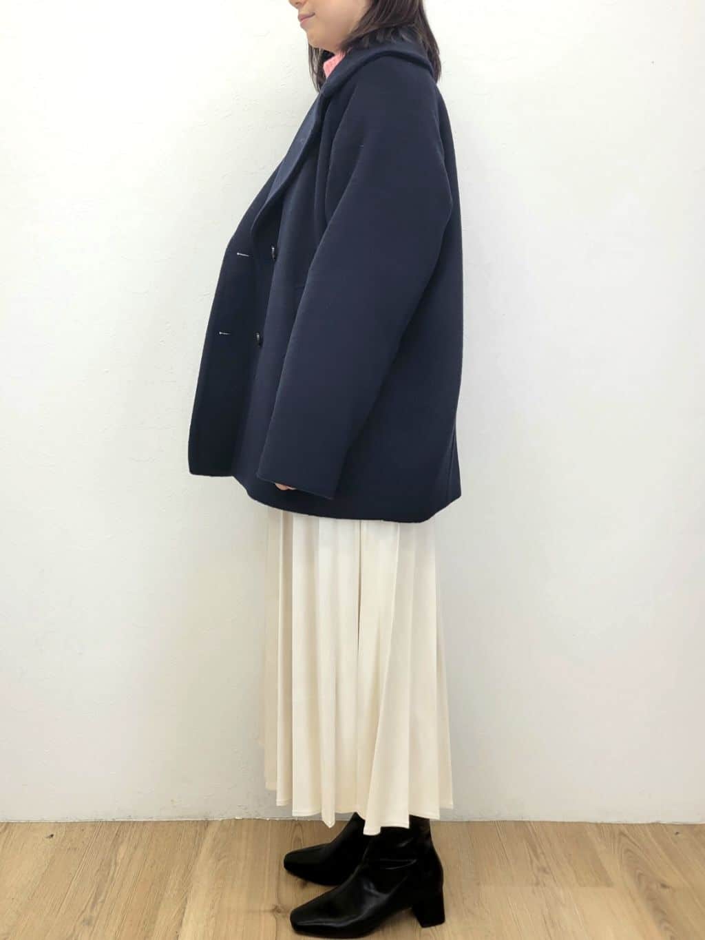LISAさんの「OPAQUE.CLIP｜カシミヤブレンドウールミドルピーコート」を使ったコーディネート