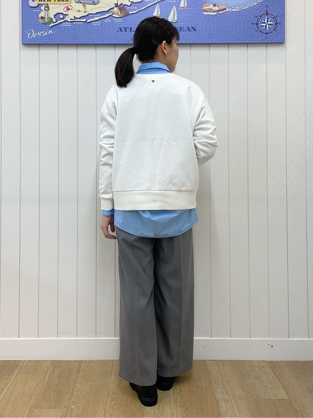 Mayaさんの「Dessin｜【洗える】ハーフジップ裏毛」を使ったコーディネート