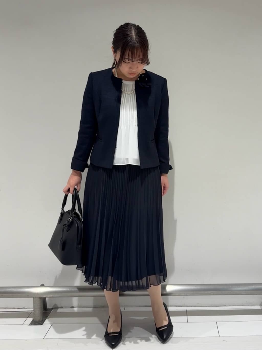 Azusaさんの「Reflect｜【SS-4Lサイズ／フォーマル／セットアップ可】ツイードジャケット」を使ったコーディネート