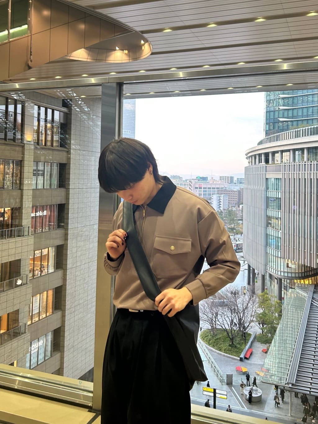 しげちゃんさんの「tk.TAKEO KIKUCHI｜シンセティックレザーフライトジャケット」を使ったコーディネート